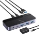 UGREEN CM691 USB-C 2x4 kimeneti switch - szürke