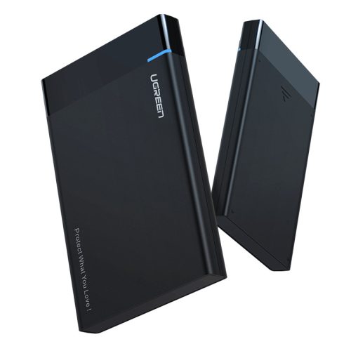 UGREEN US221 2,5 HDD / SSD külső meghajtó ház, SATA 3.0, USB-C, 50 cm (fekete)