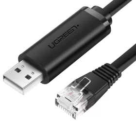   UGREEN CM204 konzol kábel USB - RJ45 hálózati eszközökhöz, 1,5m (fekete)