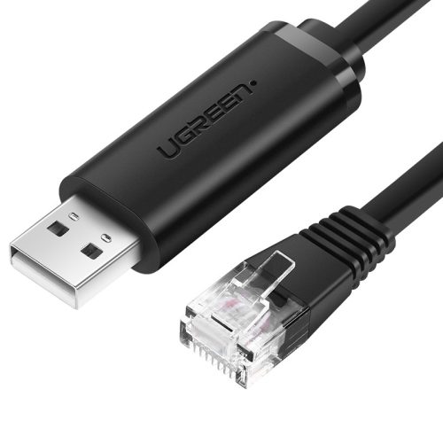 UGREENcm204 konzol kábel USB - RJ45 hálózati eszközökhöz, 1,5m (fekete)
