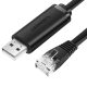 UGREENcm204 konzol kábel USB - RJ45 hálózati eszközökhöz, 1,5m (fekete)