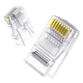   UGREEN 50961 RJ45 Cat 6 csatlakozóvég, 10-es csomag (átlátszó)
