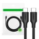 UGREEN USB-C-USB-C TöltőKábel, 60W, 1m (Fekete)