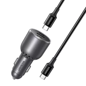   UGREEN 130W Autós Töltő USB És 2x /USB-C Csatlakozó , - 1m 5A Kábel (55511)