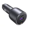 UGREEN 130W Autós Töltő USB És 2x /USB-C Csatlakozó , - 1m 5A Kábel (55511)