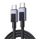 UGREEN - 1m USB-C PD 3A Gyorstöltőkábel (Szürke) (55765)