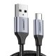 UGREEN USB-USB-C QC3.0 Kábel 0,5 m alumínium csatlakozóval (Fekete)