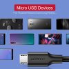 UGREEN USB-Mikro USB-Kábel QC3.0 2,4A 1m (Fekete)