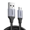 UGREEN USB-Micro USB Kábel, QC3.0, 2.4A, 1.5m (Fekete)