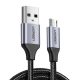 UGREEN USB-Micro USB Kábel, QC3.0, 2.4A, 1.5m (Fekete)