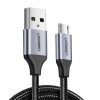 UGREEN USB-Micro USB Kábel, QC3.0, 2.4A, 2m (Fekete)