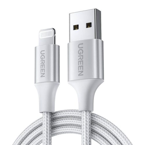 UGREEN USB Lightning Kábel, 2.4A US199, 2m (ezüst)