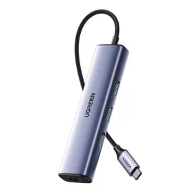   UGREENcm475 USB-C 3x USB 3.0 adapter, RJ45, USB-C PD (szürke)