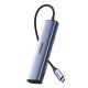 UGREENcm475 USB-C 3x USB 3.0 adapter, RJ45, USB-C PD (szürke)