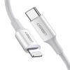 UGREEN USB-C-Lightning töltőKábel, PD 3A, 0,5 m (Fehér)
