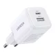 Ugreen X514 USB + USB-C fali töltő, GaN, 20W (fehér)