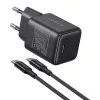 Ugreen X513 GaN USB-C fali töltő + 1 m-es USB-C kábel (fekete)