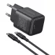 Ugreen X513 GaN USB-C fali töltő + 1 m-es USB-C kábel (fekete)