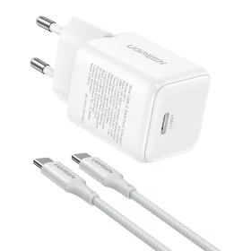   Ugreen X513 GaN USB-C fali töltő + 1 m USB-C kábel (fehér)