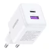 Ugreen X516 USB + USB-C fali töltő, GaN, 30W (fehér)