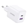 Ugreen X516 USB + USB-C fali töltő, GaN, 30W (fehér)