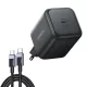 UGREEN X524 hálózati töltő, 45W, USB-C GaN (fekete) + 1 m-es kábel