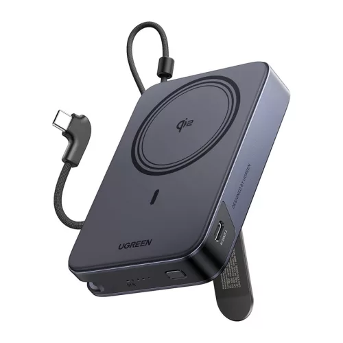 UGREEN PB568 10 000mAh-s, 30W-os mágneses hordozható akkumulátor (szürke)