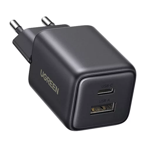 Ugreen X514 USB + USB-C fali töltő, GaN, 20W (fekete)