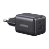 Ugreen X514 USB + USB-C fali töltő, GaN, 20W (fekete)