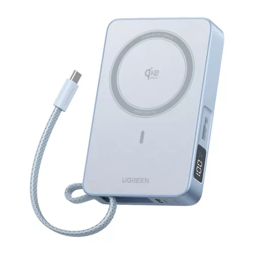 UGREEN MagFlow 10000mAh Mágneses Powerbank Qi2 25W (Szürke) (55086)