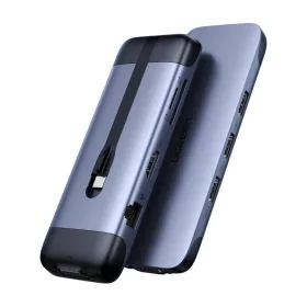   UGREEN CM286 9in1 HUB USB-C HDMI 4K Adapter, FHD, VGA, 3x USB 3.0, PD, SD/TF, USB-C (szürke)