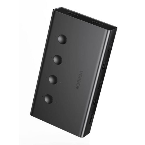 Ugreen 70439 KVM Switch 4x HDMI, 4x USB, 4x USB-B, 4K 60Hz (fekete)