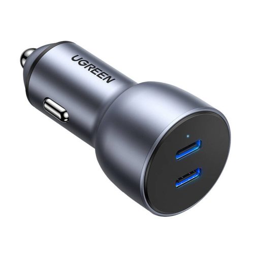 Ugreen CD213 Autós töltő , 2x USB-C, 36W (szürke)