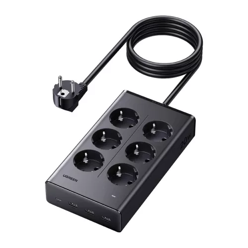 UGREEN S622 elosztó 20W 6× AC + 3x USB + USB-C 1,5 m kábel