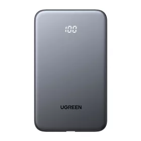   Ugreen PB526 10000mAh-s power bank USB + USB-C, 20W, beépített kábellel (szürke)