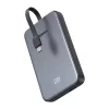 Ugreen PB526 10000mAh-s power bank USB + USB-C, 20W, beépített kábellel (szürke)