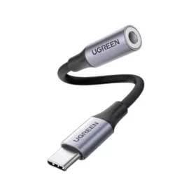   UGREEN USB-C (Type C)-Jack 3.5mm DAC AUX Adapter, Átalakító Kábel (10cm) [AV161]