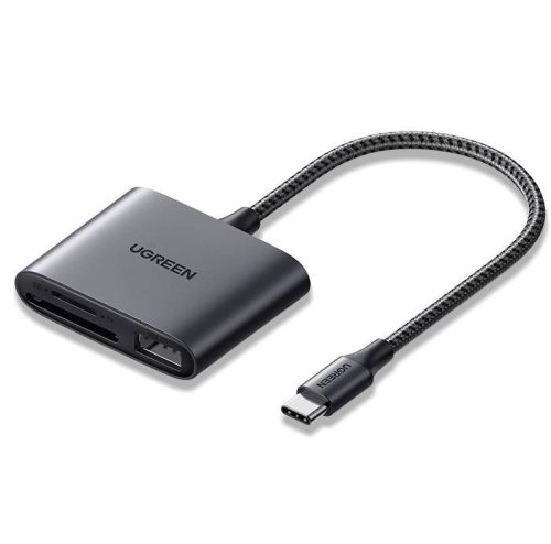 UGREEN CM387 USB Kártyaolvasó, USB-C (fekete)