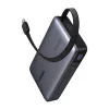 Ugreen PB550 20000mAh powerbank USB + USB-C, 67W, beépített kábel (szürke)