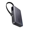 Ugreen PB550 20000mAh powerbank USB + USB-C, 67W, beépített kábel (szürke)