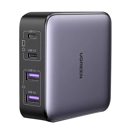 UGREEN CD327 Nexode hálózati töltő 2xUSB-C + 2xUSB-A GaN 65W - szürke