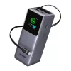 Ugreen PB726 20000mAh-s power bank USB + USB-C, 165W, beépített kábellel (szürke)