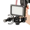Ulanzi PT-3 3in1 Forgatható Vakupapucs-adapter -Tripla LED Lámpa/ Mikrofon Tartó Cold-Shoe átalakító