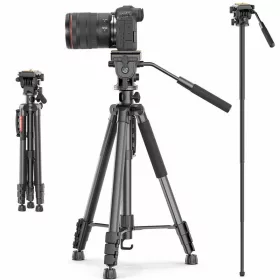   Ulanzi VT-02 Alumínium Horizontális Tripod/ Monopod (183cm  Állvány) + Videó Fluid-fej