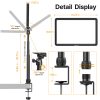 Ulanzi VIJIM K20-Pro LED Edge-Lit Videó Lámpa 2500-9000K 650LUX + Asztali VIJIM 30-80cm Állvány+ Kamera-tartó 1/4" kar