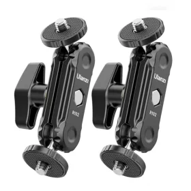   Ulanzi R102 Fotós 1/4" Dupla-Gömbfej Rögzítő KIT - 2X Kamera 1/4" Csavar-Adapter Mini-Ballhead (2db)