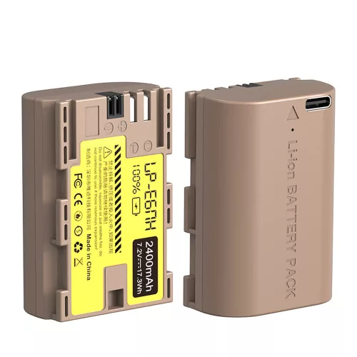 Ulanzi Canon LP-E6NH Li-ion akkumulátor - 2400mAh (USB-C töltés)