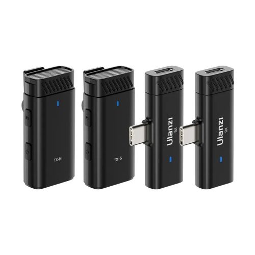 Ulanzi HM2301 Kétcsatornás Vezeték USB-C/Lightning Nélküli Lavalier mikrofon A005 (Android / iPhone)