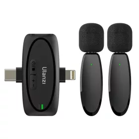   Ulanzi V6 3in1 Vezeték-nélküli Mikrofon Kit (USB-C Type-C & Apple iPhone Lightning)|2+1
