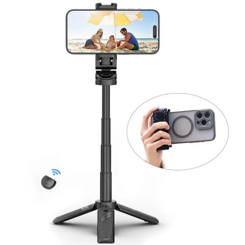 Ulanzi JJ02 mobiltelefon állvány, markolat és selfie bot, bluetooth távirányítóval - fehér